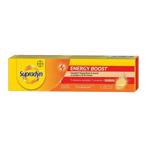 Supradyn® Energy Boost, 15 comprimate efervescente, Bayer