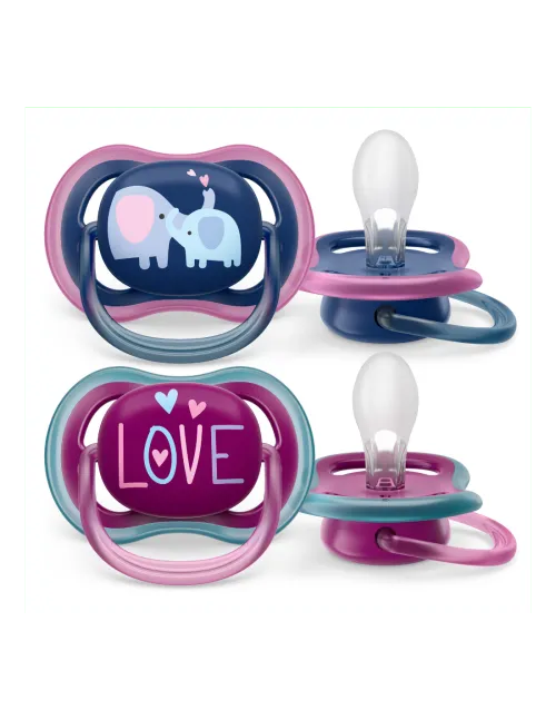 Suzeta Ultra Air +18 luni Albastru/Rosu 349/22, 2 buc, Avent Philips