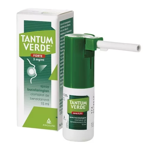 Tantum verde forte spray bucofaringian, 3 mg/ml, 15 ml, Angelini