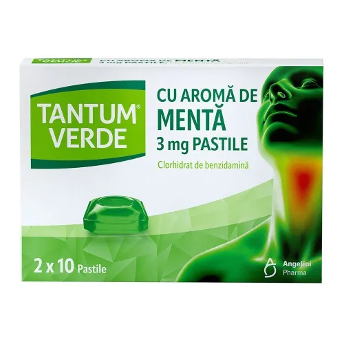 Tantum Verde Aroma Menta, 20 comprimate