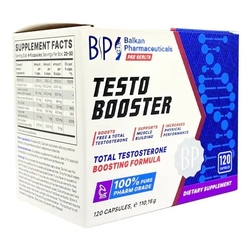 Testo Booster 918mg , 120 capsule, Balkan Pharmaceuticals