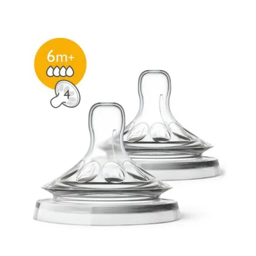 Tetina Natural nr 4, 6m+, 2 bucati, SCF044/27, Phillips Avent