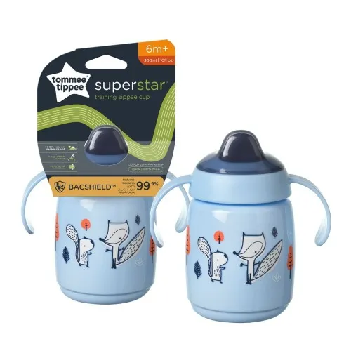 Tomme Tippee TT0391 Cana Sippee cu Protectie Bacshield si Capac Albastra +6 luni x 300ml