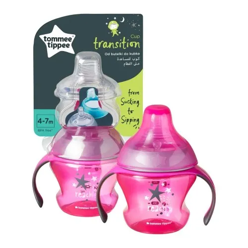 Tommee Tippee TT0052 Cana Tranzitie Roz 4-7luni x 150ml