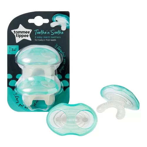 Inel gingival albastru 3 luni+, 2 bucati, Tommee Tippee