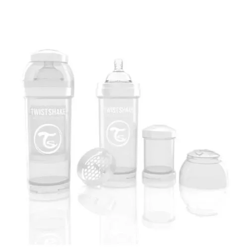 Twistshake Biberon Anticolici PP BFA 0% Alb +0 luni x 260ml