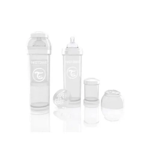 Twistshake Biberon Anticolici PP BFA 0% Alb +0 luni x 330ml