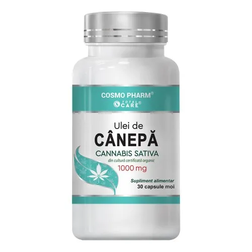 Ulei de canepa 1000 mg, 30 capsule, Cosmopharm