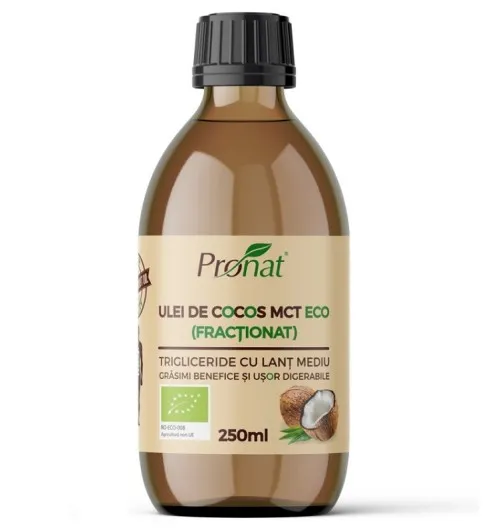 Ulei de cocos MCT Bio, 250 ml, Pronat