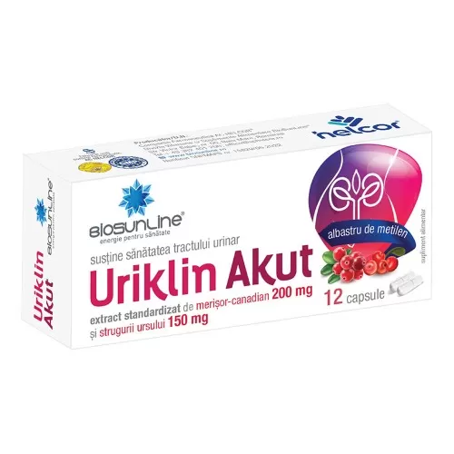 Uriklin Akut, 12 capsule, Helcor