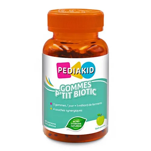 Ursuleti gumati cu probiotice P'tit Biotic, 60 ursuleti, Pediakid