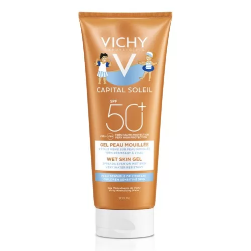 Gel pentru copii rezistent la apa cu SPF 50+ Capital Soleil, 200 ml, Vichy