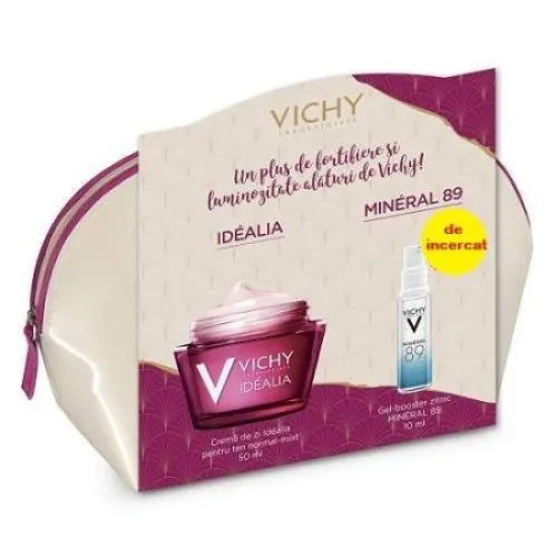 Vichy Idealia PNM x 50ml+Mineral 89 Gel Booster x 5ml+Portfard
