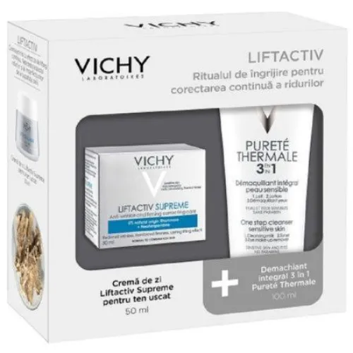 Vichy Liftactiv Supreme Ten Uscat 50ml + Demachiant Integral 3 in 1 Purete Thermale 100ml