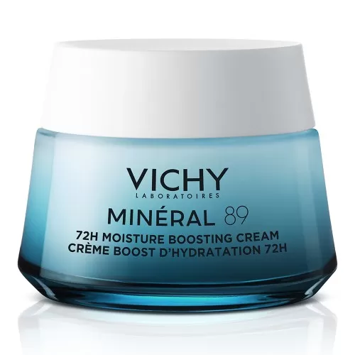 VICHY MINERAL 89 Crema intens hidratanta 72H, cu acid hialuronic si niacinamida, toate tipurile de ten, 50ml