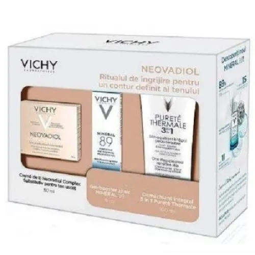 Vichy Neovadiol Complex Substitutiv PS x 50 ml + Mineral 89 gel x 5ml + Vichy Purete Thermale Demac