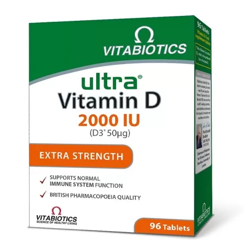 Ultra Vitamina D3 2000 U.I., 96 tablete, Vitabiotics