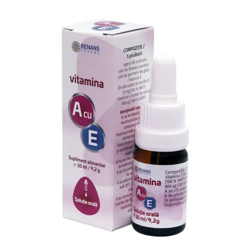 Vitamina A cu E, solutie orala, 10 ml, Renans