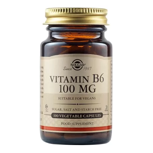 Vitamina B6 100mg, 100 capsule, Solgar
