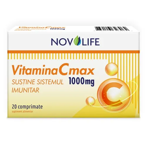 Vitamina C Max 1000mg, 20 comprimate, Novolife