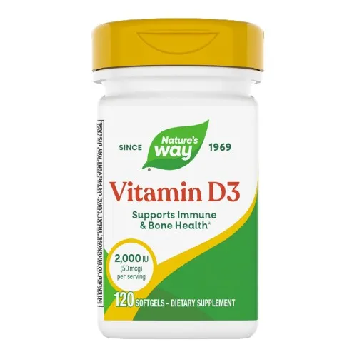 Vitamina D3 2000 UI Nature's Way, 120 capsule, Secom