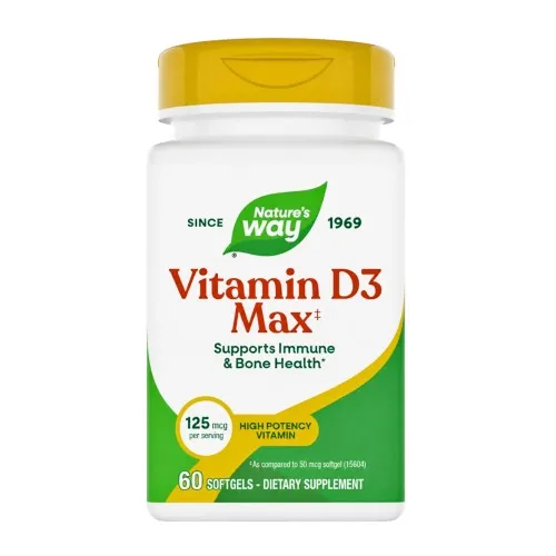 Vitamina D3 5000 UI Nature's Way, 60 capsule, Secom