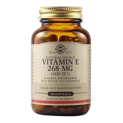 Vitamina E 268mg 400UI, 50 capsule moi, Solgar