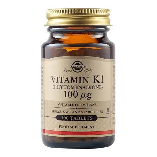 Vitamina K1 100 UI, 100 tablete, Solgar