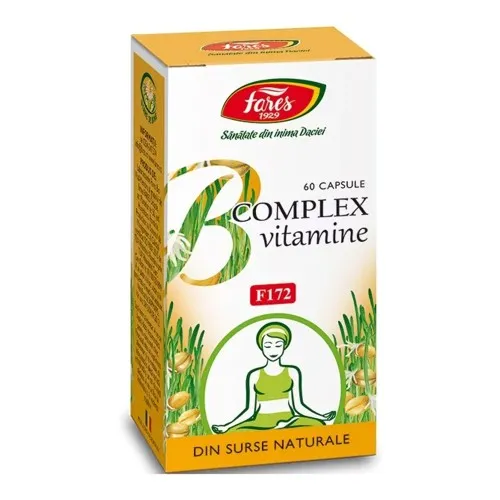 Vitamine naturale B Complex, F172, 60 capsule, Fares