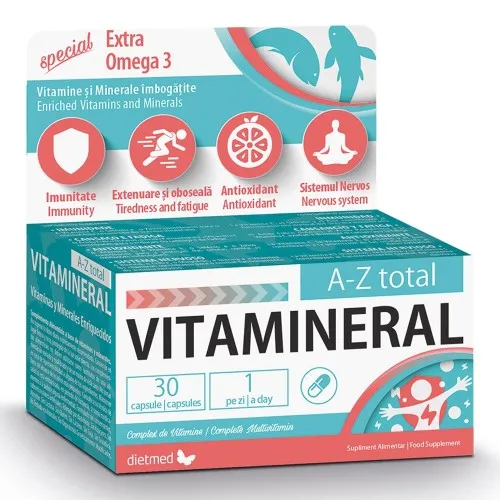 Vitamineral Vtamine A-Z Total, 30 capsule, Dietmed