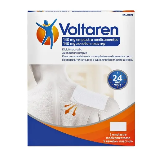 Voltaren 140mg/24h, emplastru medicamentos, 5 buc, Haleon