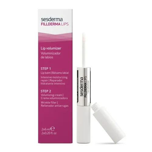 Volumizator pentru buze cu acid hialuronic Fillderma Lips, 2 x 6 ml, Sesderma