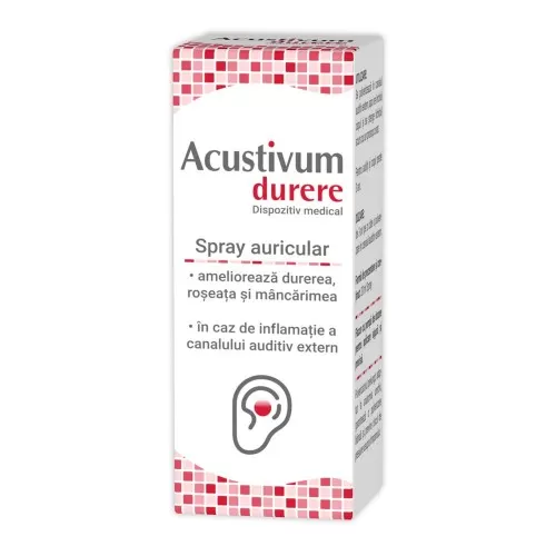 Spray auricular Acustivum pentru durere, 20ml, Zdrovit
