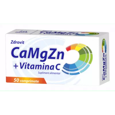 CaMgZn + Vitamina C, 50 comprimate, Zdrovit
