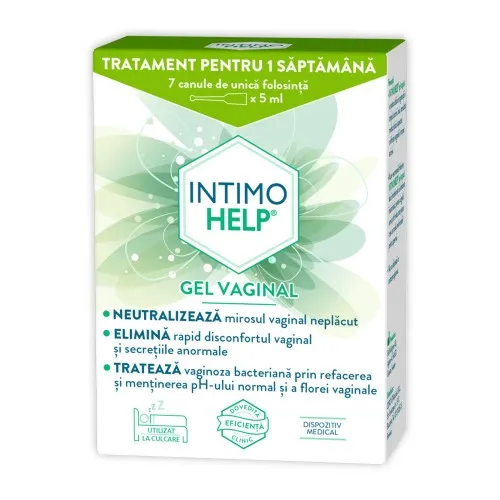 Gel Vaginal Intimohelp, 7 canule x 5ml, Zdrovit