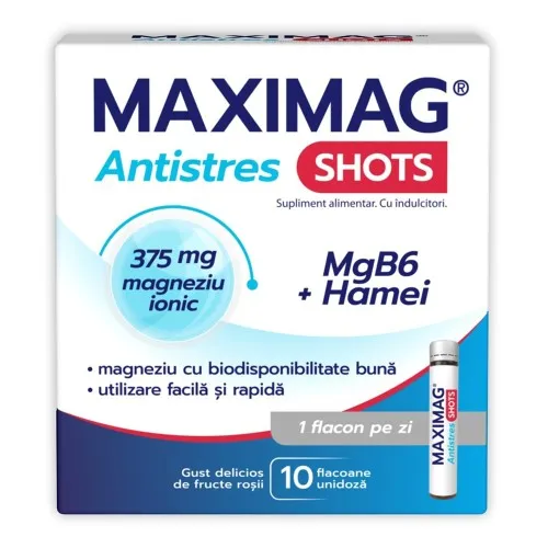 Maximag Antistres Shots, 10 unidoze, Zdrovit