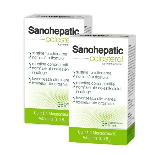 Zdrovit Sanohepatic Colesterol Pachet 2CT x 56