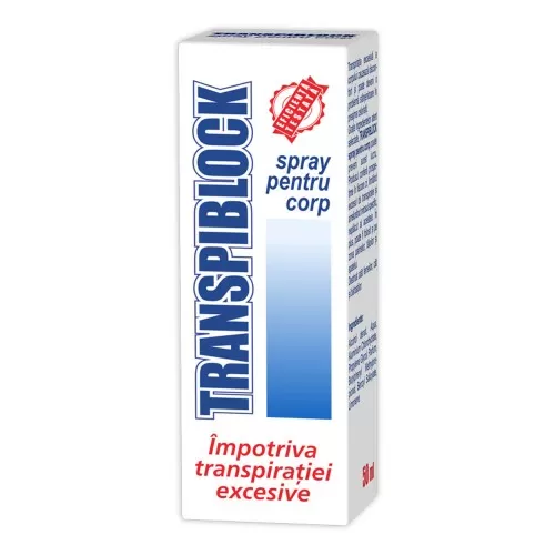 Spray pentru corp Transpiblock, 50 ml, Zdrovit