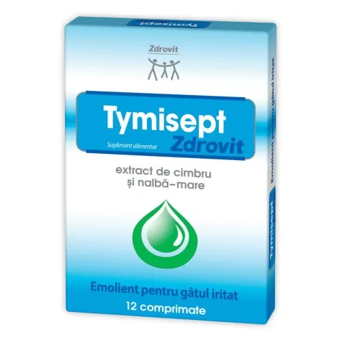 Tymisept, 12 comprimate, Zdrovit