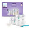 Set Biberoane Natural Response 2 x 125ml + 2 x 250ml + Suzeta + Perie 657/11, Avent Philips