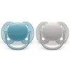 Suzeta Ortodontica Ultra Soft Bleu/Gri 6-18luni 091/17, 2 buc, Avent Philips