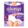 Chiloti pentru incontinenta urinara Always Discreet Plus 6 picaturi, Marimea L, 8 bucati