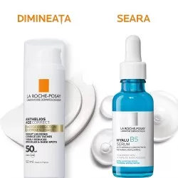 Crema cu protectie solara SPF 50 pentru fata, cu actiune anti-imbatranire, 50 ml, Anthelios Age Correct, La Roche Posay