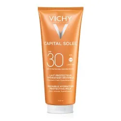 Lapte hidratant pentru protectie solara SPF 30+, pentru fata si corp, 300 ml, Capital Soleil, Vichy