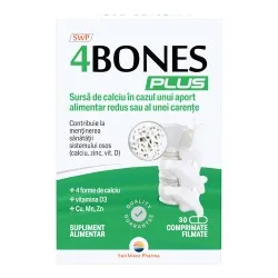 4 Bones Plus, 30 comprimate, Sun Wave Pharma