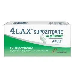 Supozitoare cu Glicerina Adulti 4Lax, 12 buc, Labormed
