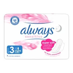Absorbante Always Sensitive Ultra Night, 7 bucati, P&G