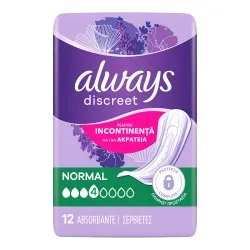 Absorbante Incontinenta Urinara Normal Discreet, 12 buc, Always