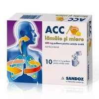 ACC lamaie si miere, 600 mg, 10 plicuri, Sandoz