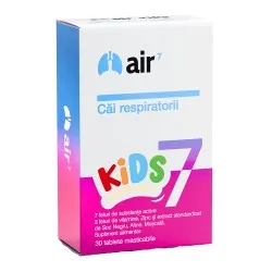 Air7 Kids cai respiratorii, 30 tablete masticabile, Green Splid